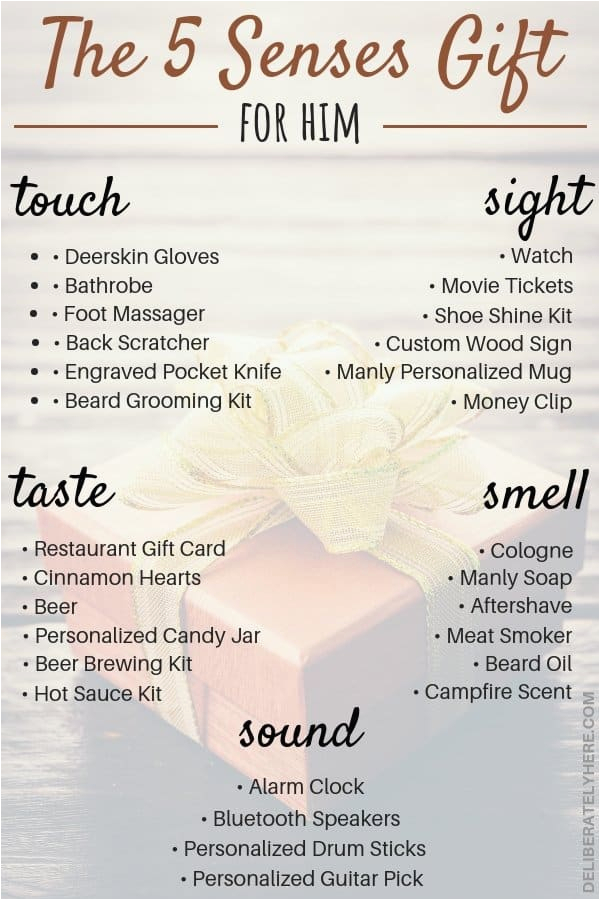 Perfect Birthday Ideas for Him 5 Senses Gift for Him