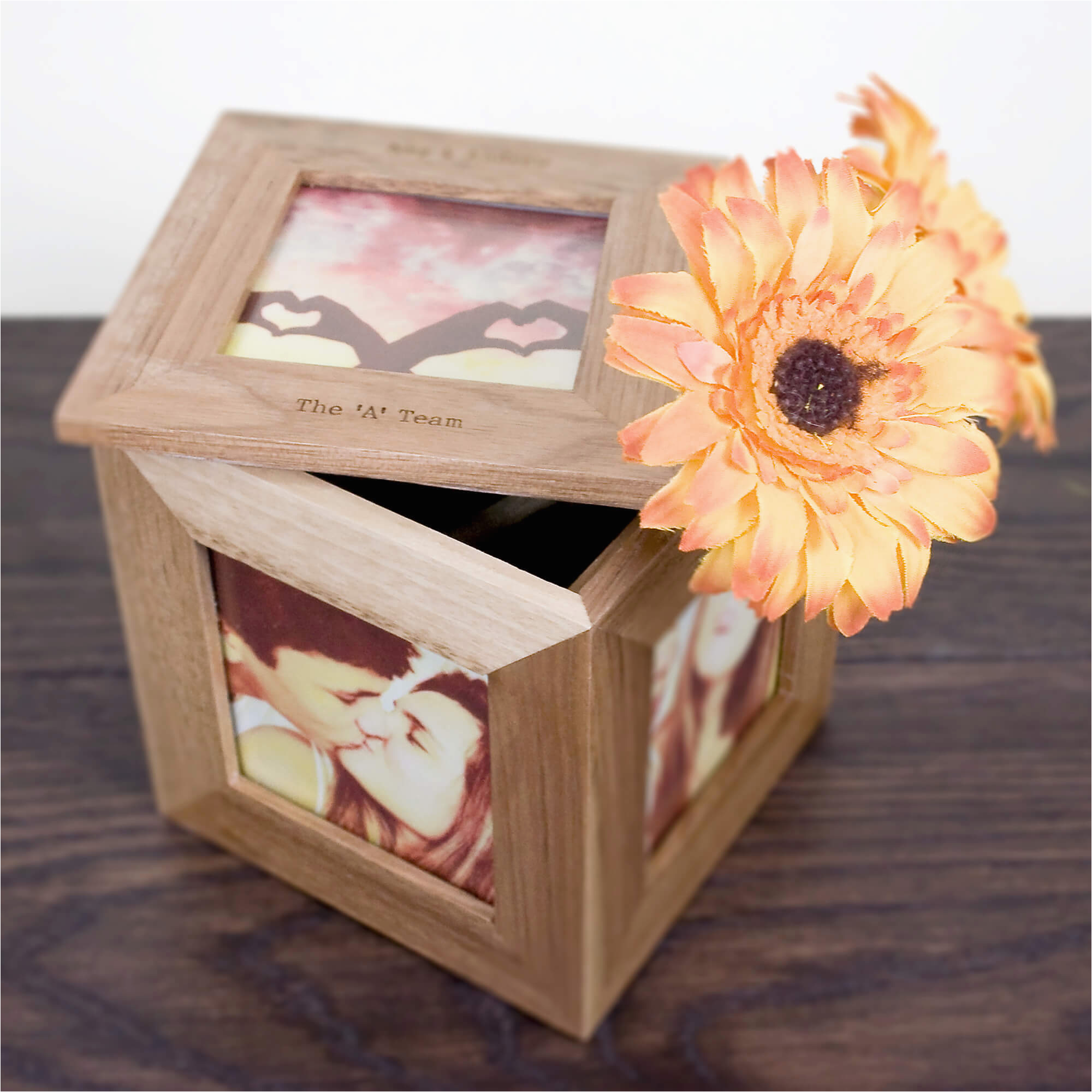 personalised photo frame keepsake box