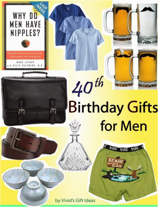 40th birthday gift ideas men