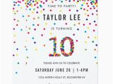 10 Year Old Boy Birthday Invitations Rainbow 10 Year Old Birthday Party 10th Birthday