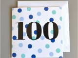 100th Birthday Gift Ideas for Him 100th Birthday Card for Him 100th 100 Hundredth Blue Etsy