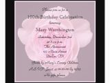 100th Birthday Invitation Wording 100th Birthday Party Invitation Rose for 100th Zazzle
