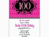 100th Birthday Invitation Wording Milestone 100th Pink Floral Birthday Invitations Paperstyle