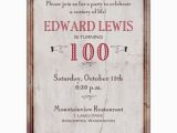 100th Birthday Invitation Wording Old World 100th Birthday Invitations Paperstyle