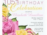 105th Birthday Card Pink Yellow Floral 105th Birthday Celebration Card Zazzle