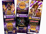 12 Los Angeles Lakers Birthday Ticket Invitations Invitations La Lakers Birthday Party Invitation Ticket Custom Card Los