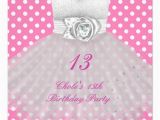 13th Birthday Dresses Free Printable 13 Year Old Birthday Invitation Template