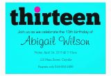 13th Birthday Invites Thirteen 13th Birthday Party Invitation Zazzle Com