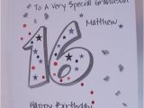 16th Birthday Cards for son Personalised Handmade 16th Birthday Card son Grandson
