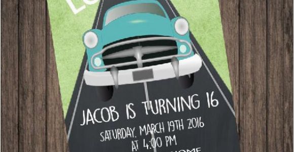 16th Birthday Party Invitations for Boys Boy 16th Birthday Invitation