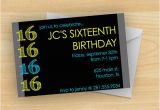 16th Birthday Party Invitations for Boys Free Printable 16 Year Old Birthday Invitation Template