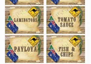 18th Birthday Gifts for Him Australia Outback Australia Day Party Labels Instant by
