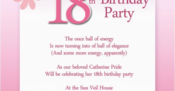 18th Birthday Invitation Wording Ideas 18th Birthday Party Invitation Wording Wordings and Messages