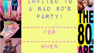 1980s Birthday Party Invitations Items Similar to Blank 80 39 S Costume Party Invitations