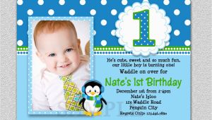 1st Birthday Invitations Free Penguin Birthday Invitation Penguin 1st Birthday Party Invites