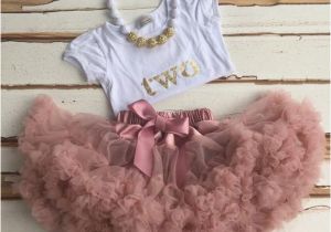 2 Year Old Birthday Girl Outfit Pink Two Year Old Birthday Outfit Girl 2nd by Poshinpinkkids