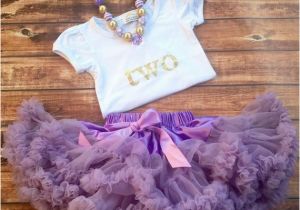 2 Year Old Birthday Girl Outfit Purple Two Year Old Birthday Outfit Girl 2nd by Poshinpinkkids