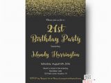 21 Birthday Invites 21st Birthday Invitations Gold Glitter Birthday Invitation