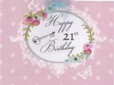 21st Birthday Cards for Her Flowers and Key 21st Birthday Card Karenza Paperie