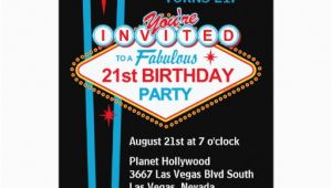 21st Birthday Vegas Invitations Las Vegas 21st Birthday Party Invitation Zazzle