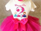 2nd Birthday Dresses Frozen Pink Anna Elsa Olaf Second 2nd Birthday Shirt Tutu