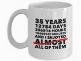35th Birthday Gift Ideas for Him Anniversary Mug 35 Years Happy Funny Unique Gift Ideas