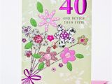 40 Birthday Flowers 40th Birthday Card Bouquet Of Flowers Only 99p