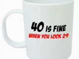 40 Birthday Gifts for Him Uk 40 is Fine Mug Funny 40th Birthday Gifts Presents for