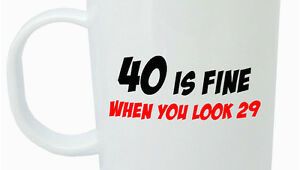 40 Birthday Gifts for Him Uk 40 is Fine Mug Funny 40th Birthday Gifts Presents for