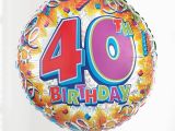40th Birthday Flowers and Balloons 40th Birthday Balloon