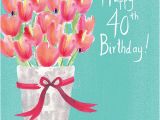 40th Birthday Flowers Delivery Cards for Spring Collection Karenza Paperie