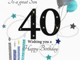 40th Birthday Ideas for son son Happy 40th Birthday Card Rush Design