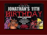 5 Nights at Freddy S Birthday Invitations Five Nights at Freddy 39 S Birthday Invitation by