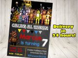 5 Nights at Freddy S Birthday Invitations Five Nights at Freddy 39 S Invitation Five Nights by