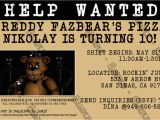 5 Nights at Freddy S Birthday Invitations Novel Concept Designs Five Nights at Freddy 39 S Video Game