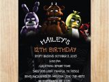 5 Nights at Freddy S Birthday Invitations Printable Five Nights at Freddy 39 S Invitation Five Nights