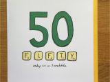 50s Birthday Card Fiftieth Birthday Card 50 50th Scrabble Happy Birthday Card