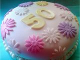 50th Birthday Flowers for Her Pastel Flower Covered 50th Birthday Cake A Simple