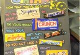 50th Birthday Gift Ideas for Him Canada Candy Bar Poster Ideas with Clever Sayings