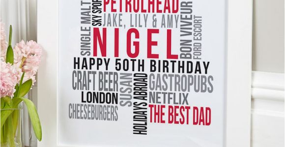 50th Birthday Gift Ideas for Him Uk 50th Birthday Gifts Present Ideas for Him Chatterbox Walls