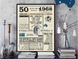 50th Birthday Gifts for Him Australia 50th Birthday 1968 Chalkboard Poster Sign Australian