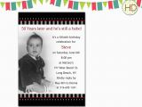 50th Birthday Party Invitations with Photo 50th Birthday Invitations for Him