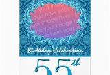 55th Birthday Invitations 55th Birthday Party Photo Invite Blue Damask Zazzle