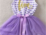 5th Birthday Girl Tutu Outfits Fifth Birthday Outfit 5th Birthday Dress Purple Tutu for