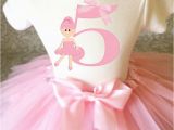 5th Birthday Girl Tutu Outfits Light Pink Ballerina Ballet Girl 5th Fifth Birthday Tutu
