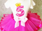 5th Birthday Girl Tutu Outfits Princess Crown Pink Zebra Girl 5th Birthday Tutu Outfit