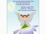 5th Birthday Invitation Wording for Girl Fairy Fun Brunette 5th Birthday Invitations Paperstyle