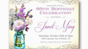 60th Birthday Invitations for Women Women 39 S 60th Birthday Invitations Any Age Vintage