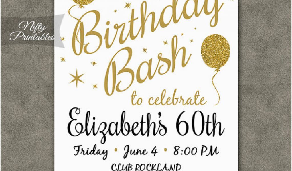 60th Birthday Invitations Free 60th Birthday Invitations Printable 60