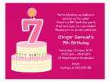 7 Year Old Birthday Invitation Wording 7th Birthday Wishes Quotes Quotesgram